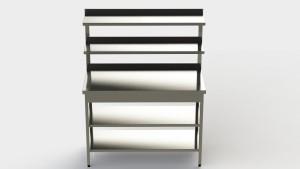 Стіл виробничий з двома полками і додатковими полицями