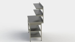 Стіл виробничий з двома полками і додатковими полицями