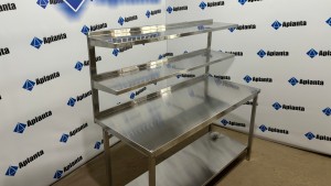 Стіл виробничий з полицею і додатковими полицями
