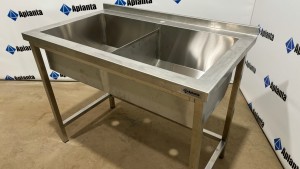 Ванна моечная двухсекционная без полки