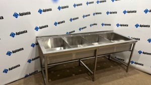 Ванна моечная четырёхсекционная без полки