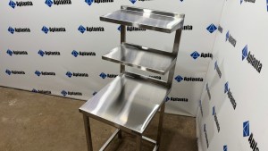 Стол производственный с дополнительными полками надстройками